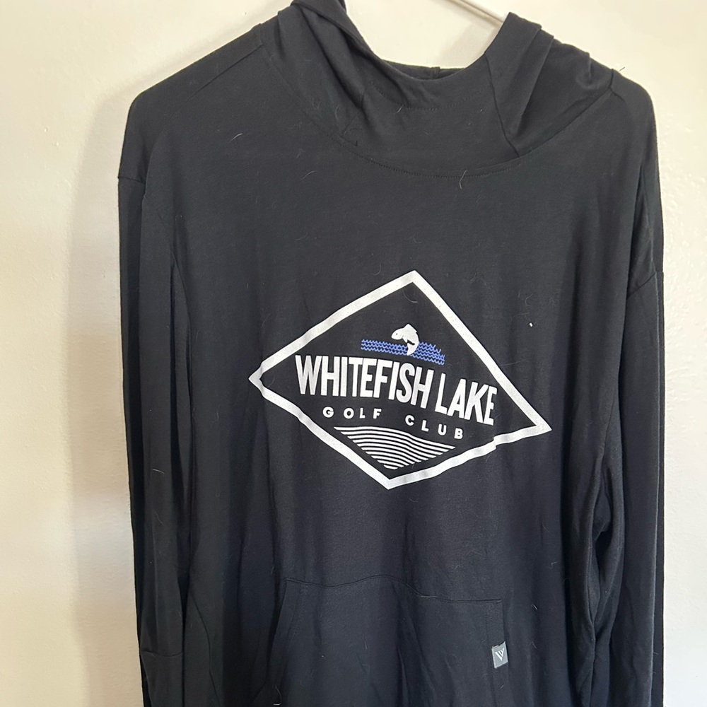 Black Whitefish Lake Golf Club Hoodie lite weight